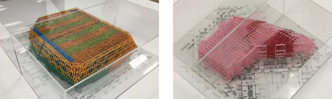 　3Dプリントにて鉄骨工区分担範囲の見える化　Ⓒ戸田建設