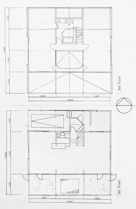 　　　　　　太陽建築研究所（SOLARCHIS no.33, 1993年）平面図
