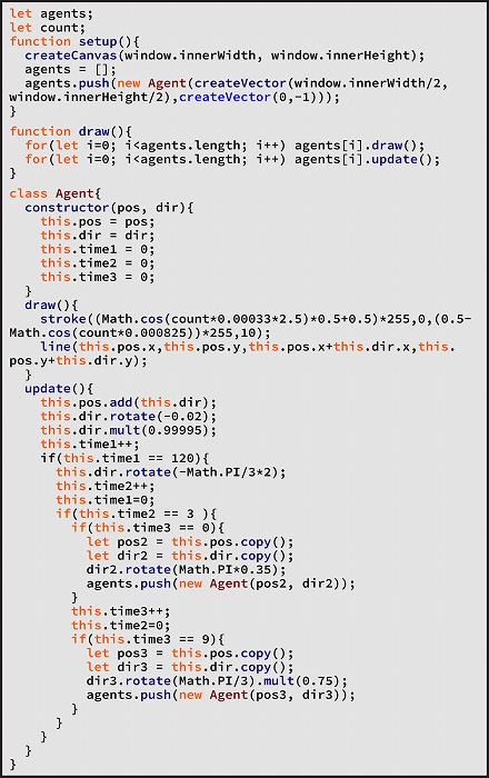 　　　　　　　図9　三つの階層の動作をするエージェントのJavascriptファイル