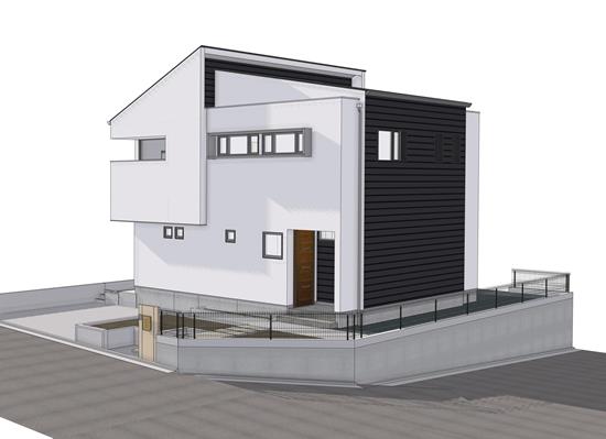 　　　3DCADで作成した住宅のパース1