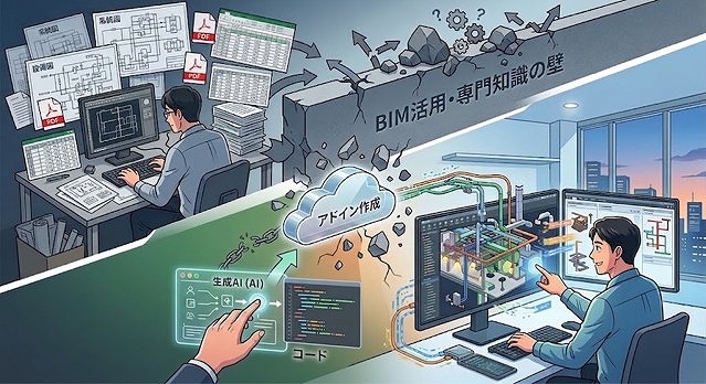 バイブコーディングがBIMの壁を壊す〜アドイン内製から始まるプロセス改革<吉原和正氏>
